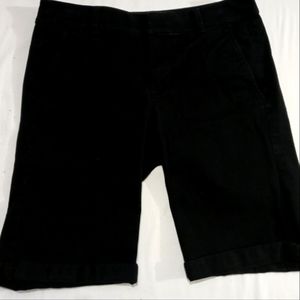 LOFT Black Mid-rise Casual Bermuda Shorts Wms Sz 2